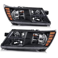 Pair Headlights Assembly Compatible for 2009 Black Pair/Driver and Passenger