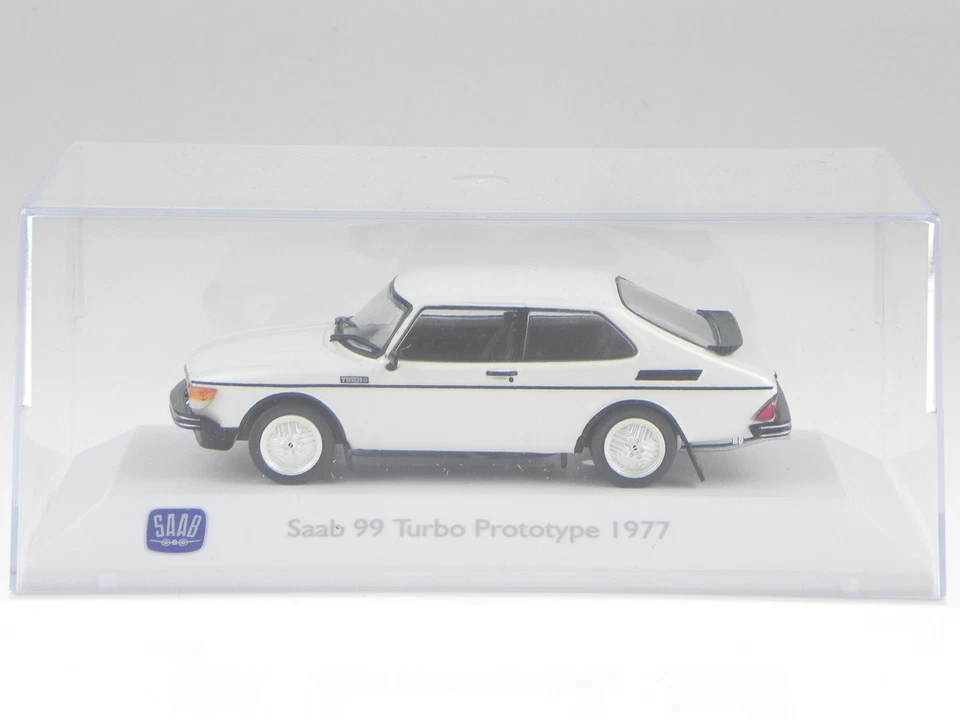 Saab 99 Turbo prototype 1977 white diecast model car 3898034 Atlas 1:43 - Image 4 of 4