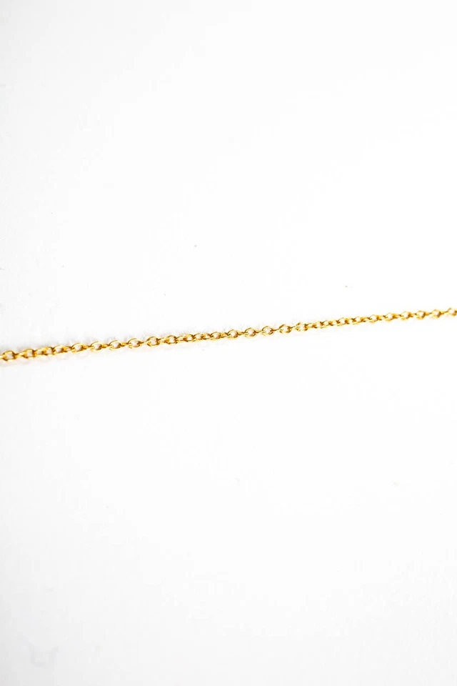 Collar Rarezas Plata de Ley Chapado en Oro Topacio Diamante Letra Bloque 18" Foto 4 de 4