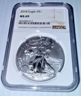 2018 American Silver Eagle - NGC MS69 -Mint State, Pure Silver, Uncirculated