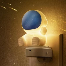 L LOHAS LED Night Light for Kids, 3D Space Night Light Plug in, Dusk to Dawn Nur