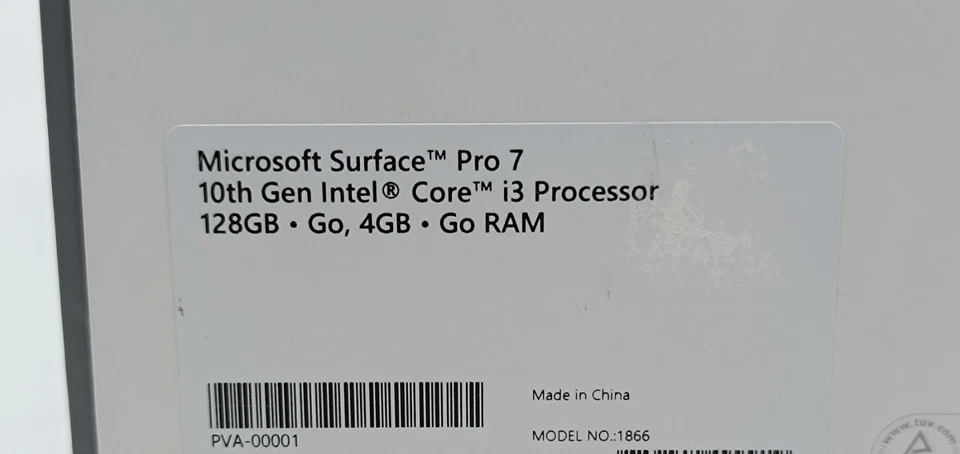 Microsoft Surface Pro 7 | i3 | 4GB RAM | 128GB SSD | 12,3" Touch _1,64_6 - Bild 3 von 4