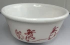 Vintage Hazel Atlas Milk Glass Bowl with Dutch Skaters, 6” x 3”
