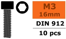 GForce - 3x16mm 10pcs steel socket head screws