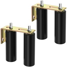 2 Pack 6" Slide Gate Guide Roller with L-Bracket Universal Sliding Gate Rollers