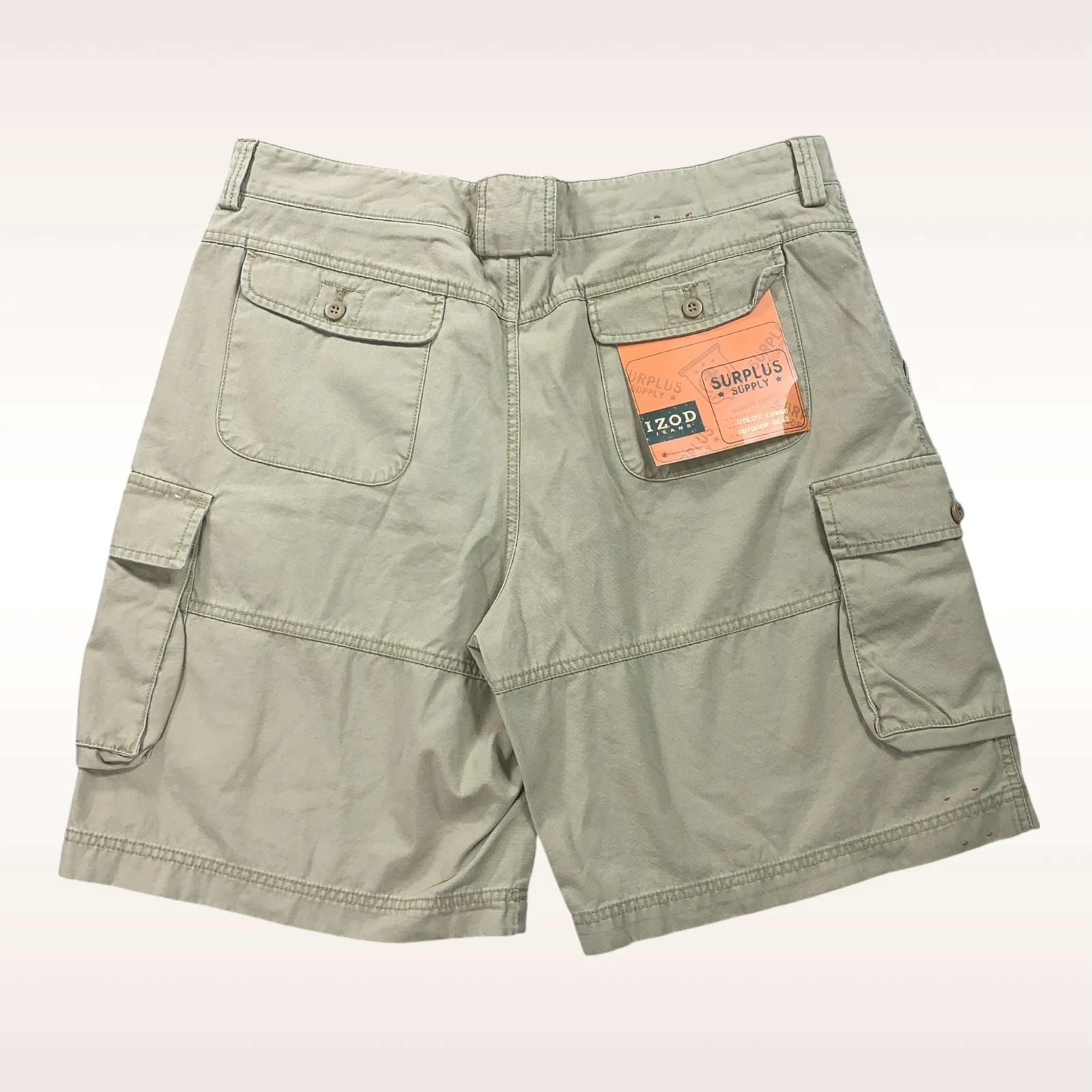 IZOD Cargo Shorts Mens 40 Khaki 10" Surplus Utility Outdoor Gear Gorpcore
