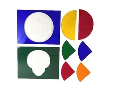 Lot of Colorful Transparent Shapes for Overhead Projector Teaching Tools
