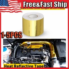 Tape Wrap Self Adhesive High Temperature 2"33FtGold Intake Heat Reflective1-5X