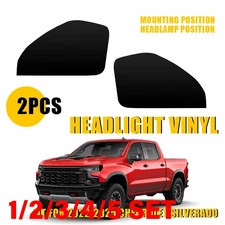 For 2022-2025 Chevy Silverado Side Marker Vinyl Decals Overlay Tint Film 1-5SET