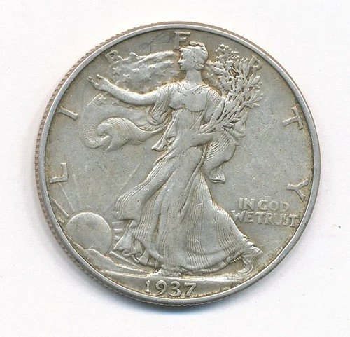1937 P WALKING LIBERTY SILVER HALF DOLLAR
