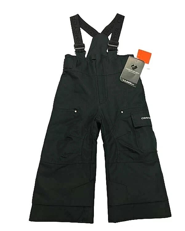 Obermeyer Volt Snow Pants Suspenders Size 3 or 4 NWT I-Grow Boys Black Kids