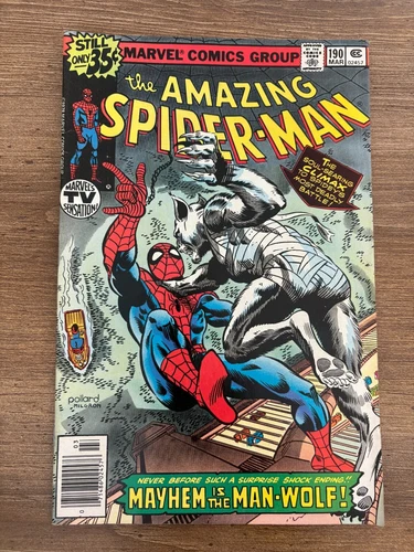 The Amazing Spider-Man # 190 FN Marvel Comic Book Man-Wolf 11 J274