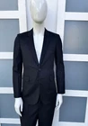 Great Saint Laurent AW15 Hedi Slimane Skinny Fit Pinstripe Waxed Wool Blazer