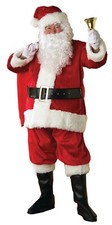 Christmas Santa Claus Rubie's Halloween Costume Deluxe Theater Suit Men XL 40-48