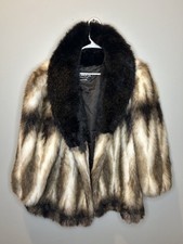 Vintage Faux Fur Olympia Made In Usa Striped Women’s Xl
