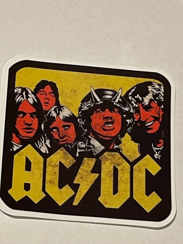 Music sticker small stickers scrapbooking ac dc square ac/dc rock | eBay