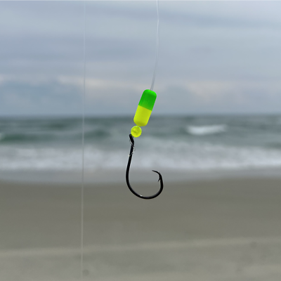 circle hooks surf fishing 3 Pack '#1' Pompano Beach Pier Surf Fishing T-Knot Rigs #1 Circle Hooks 25#  Mono