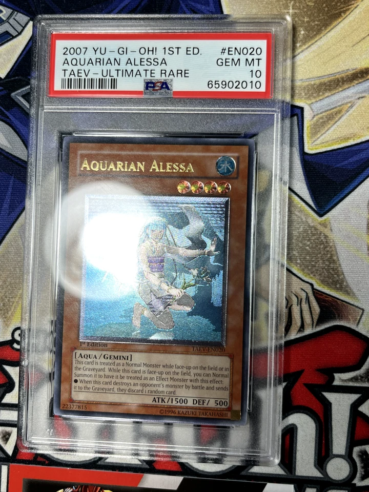 Yugioh PSA 10 Aquarian Alessa TAEV-EN020 Ultimate Rare 1st Edition - Image 3 of 4