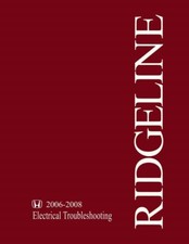 2006 2007 2008 Honda Ridgeline Electrical Troubleshooting Diagnostic Manual OEM