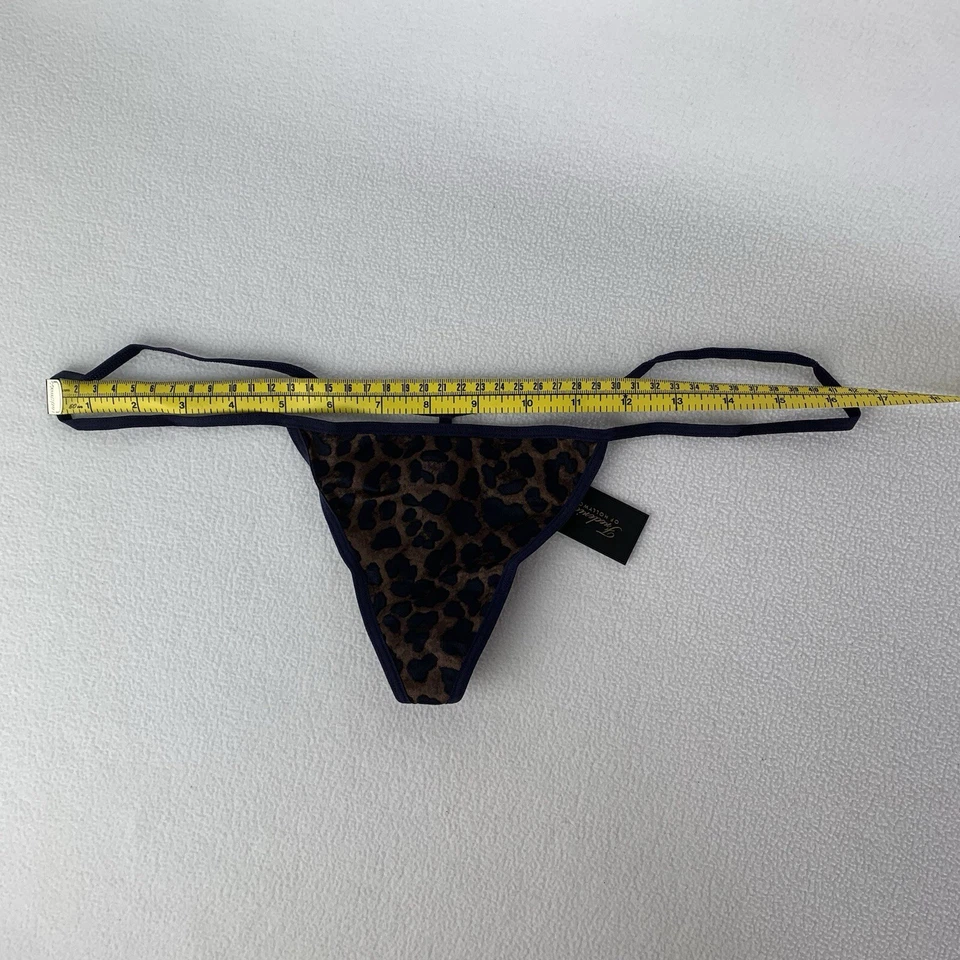 Fredericks Of Hollywood 2x Estampado de Leopardo Hollywood Heartthrob Tanga Nuevo con Etiquetas Foto 2 de 4