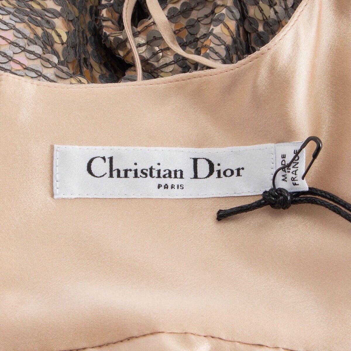 66870 auth CHRISTIAN DIOR nude & grey 2018 SEQUIN Gown Maxi 66870 auth CHRISTIAN DIOR nude & grey 2018 SEQUIN Gown Maxi