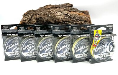 Sunline Career High 6 Braid 170m 12lb 16lb 20lb 25lb 30lb 35lb Yellow JDM SALE