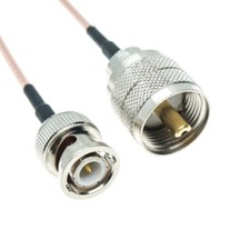 Cable BNC male plug to PL259 UHF male plug straight RG316 RF Jumper pigtail