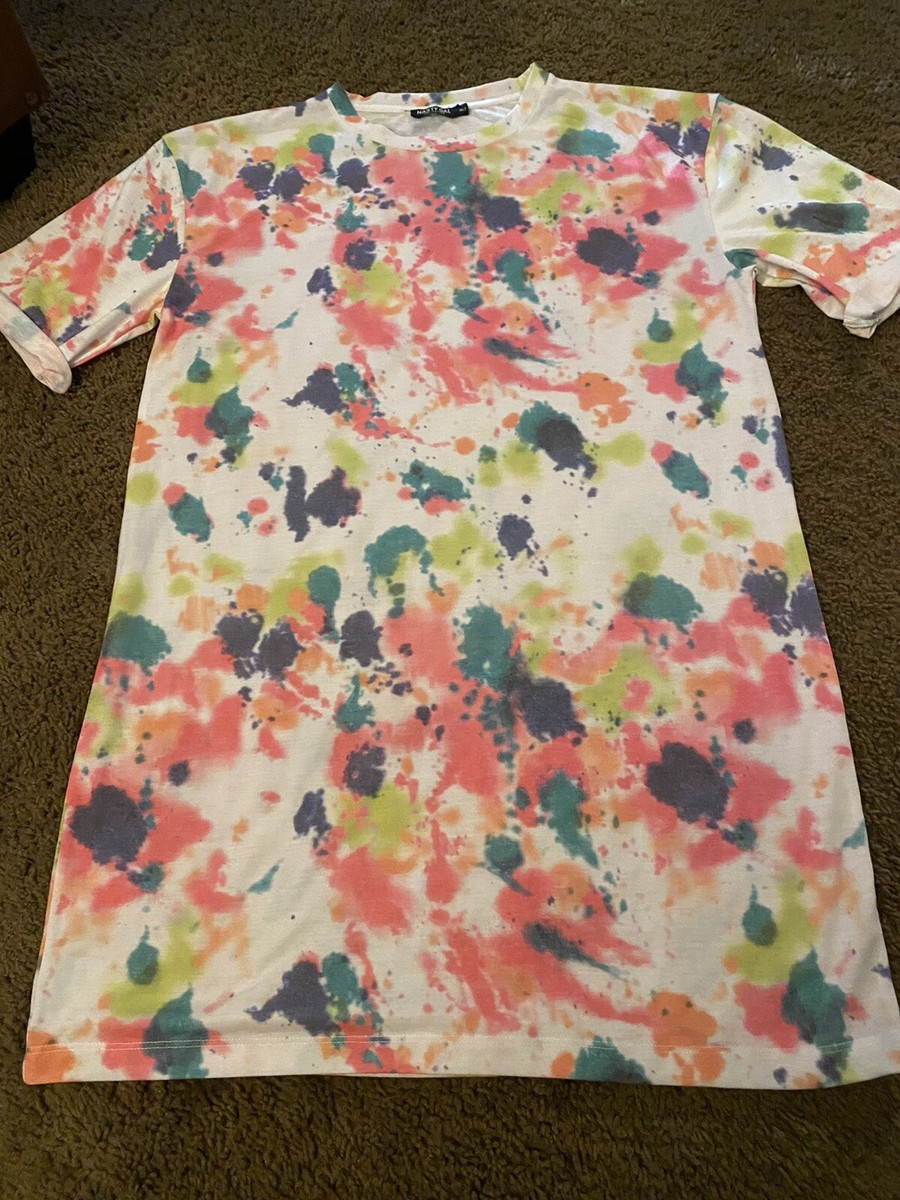 nasty gal t shirt dress Splatter TShirt Dress by Nasty Gal Size Medium/Large EUC!!