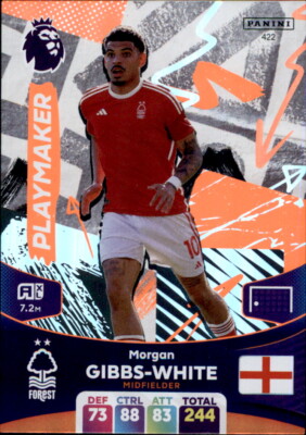 Premier League Trading Card 422 - Morgan Gibbs-White - Playmaker - 2023/2024
