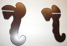 Vintage Interlocking Plastic Plate Stand--Wood Grain--Lot of 4--FREE SHIPPING