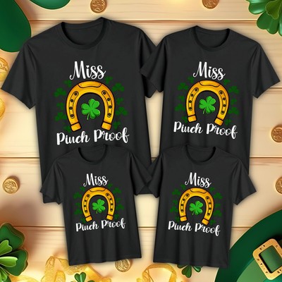 Lustiges T-Shirt Lucky Shamrock Family St. Patricks Day Tee Irish Parade grün #STPD