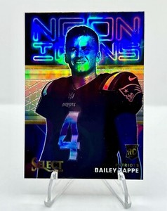 2022 Panini Select BAILEY ZAPPE Rookie Neon Icons Silver Prizm SSP Patriots RC