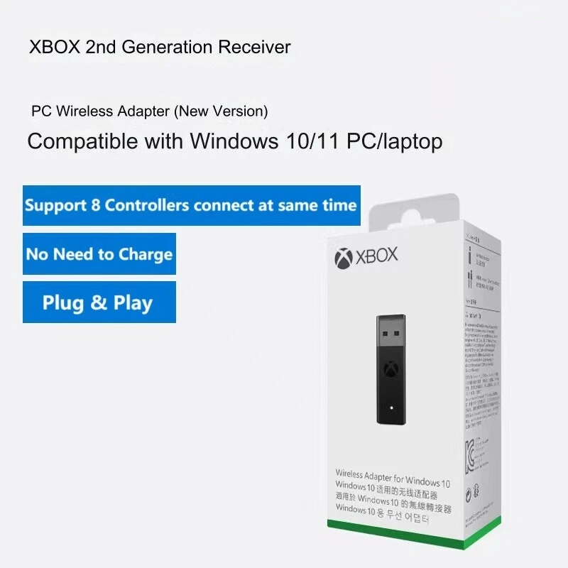 Xbox One X/S controller USB Wireless Adapter For Windows 10/11 PC (Fast Shipping - Image 3 of 4