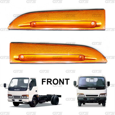 For Isuzu Truck Npr Nqr Elf 2002 2006 Amber Front Head Lamp Marker Reflectors