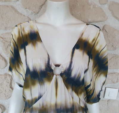 Robe De Plage Canat Milan Neuve - Taille 2 (42/44), Couleur Verte, Longueur Midi