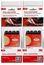 3M Rug Anchors Helps Prevent Slips, Trips Black 8 Pairs Small Rug Gripper 2 Pack