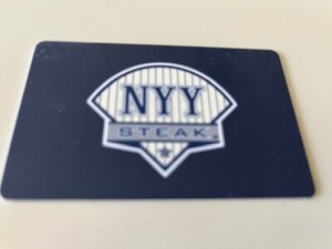 NYY ( NY YANKEES ) STEAK RESTAURANT GIFT CARD $300 VALUE ($100 x 3). Co