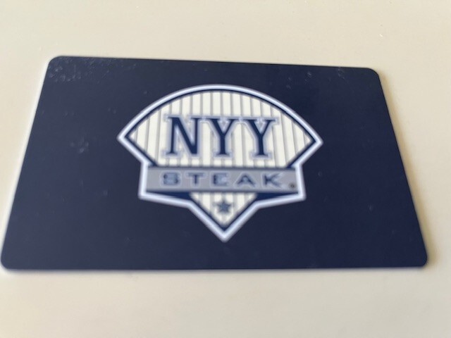 NYY ( NY YANKEES ) STEAK RESTAURANT GIFT CARD $300 VALUE ($100 x 3). Co