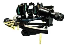 Vintage Navigation Antique Tamaya Working Black Sextant Brass Nautical Sextant