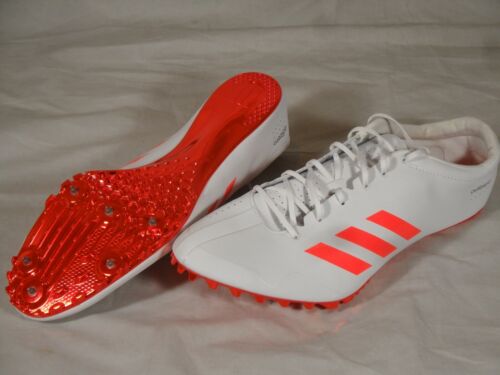 New Adidas Adizero Prime SP Sprint Track Field Spikes Shoes sz 12 White BB4117