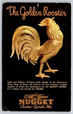 Gambling~Sparks Nevada~Golden Rooster @ Dick Graves Nugget Casino~1950s Postcard