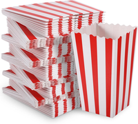 Yoosso 20 StüCk Popcorn Boxen, Popcorn TüTen Rot & Weiß Gestreiften Popcorn TüTe
