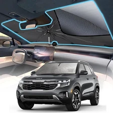 [2025 Upgrade] Windshield Sun Shade Umbrella, Foldable Car Sun Shade with Vinyl
