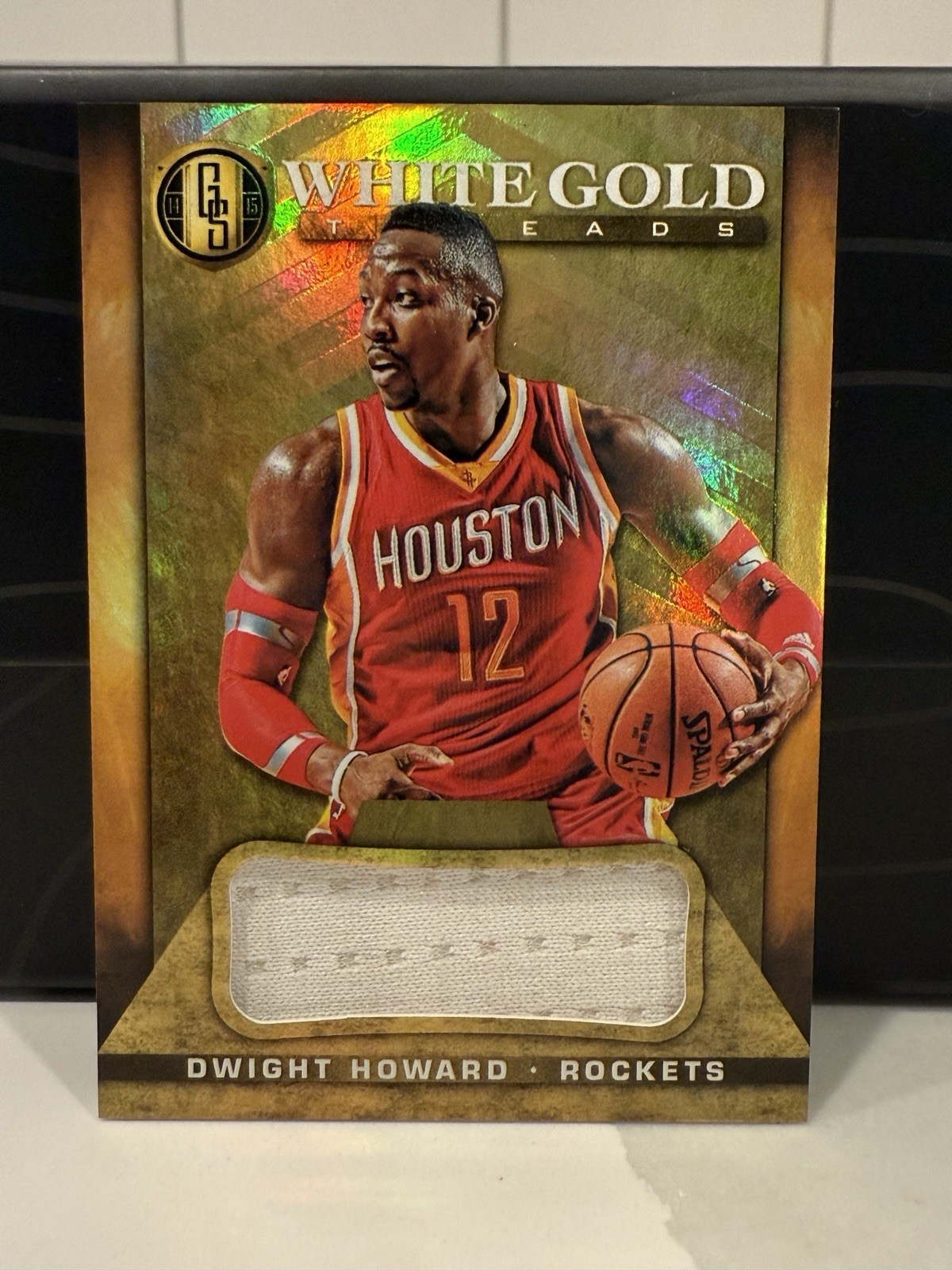2014-15 Dwight Howard Panini Gold Standard White Gold Threads Game Worn /49