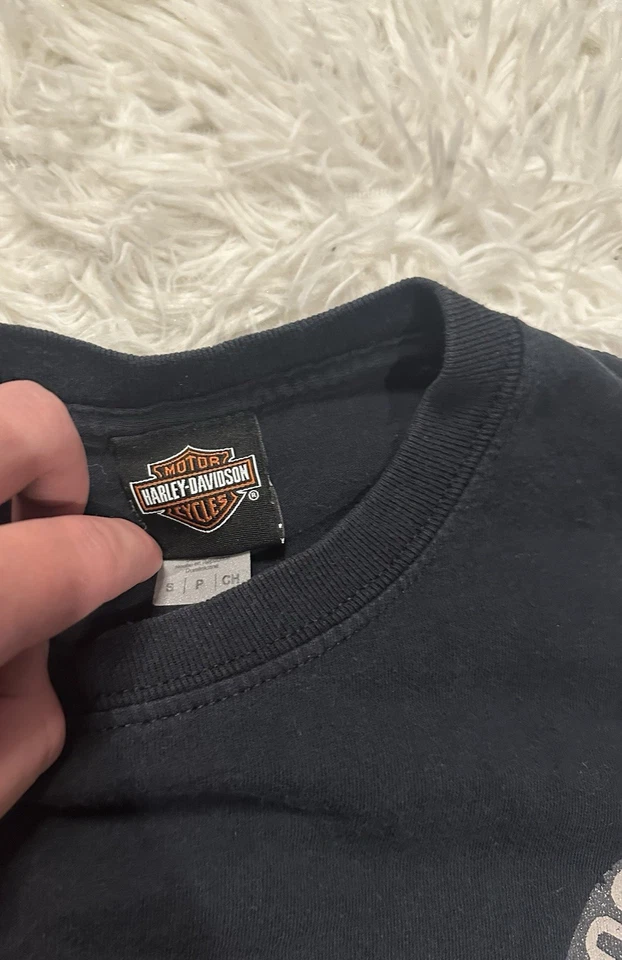 Harley Davidson Motorcycle Paris, Texas Youth Graphic T-Shirt - Size S - Image 4 of 4