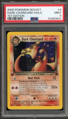 Pokemon Dark Charizard Team Rocket 1st Edition Holo Rare #4 PSA 9 Mint