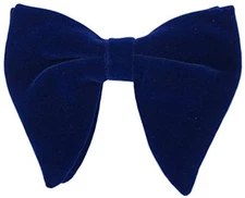  Men's Velvet Bow Ties Pre-Tied Oversized Bowtie Formal Tuxedo Navy Blue