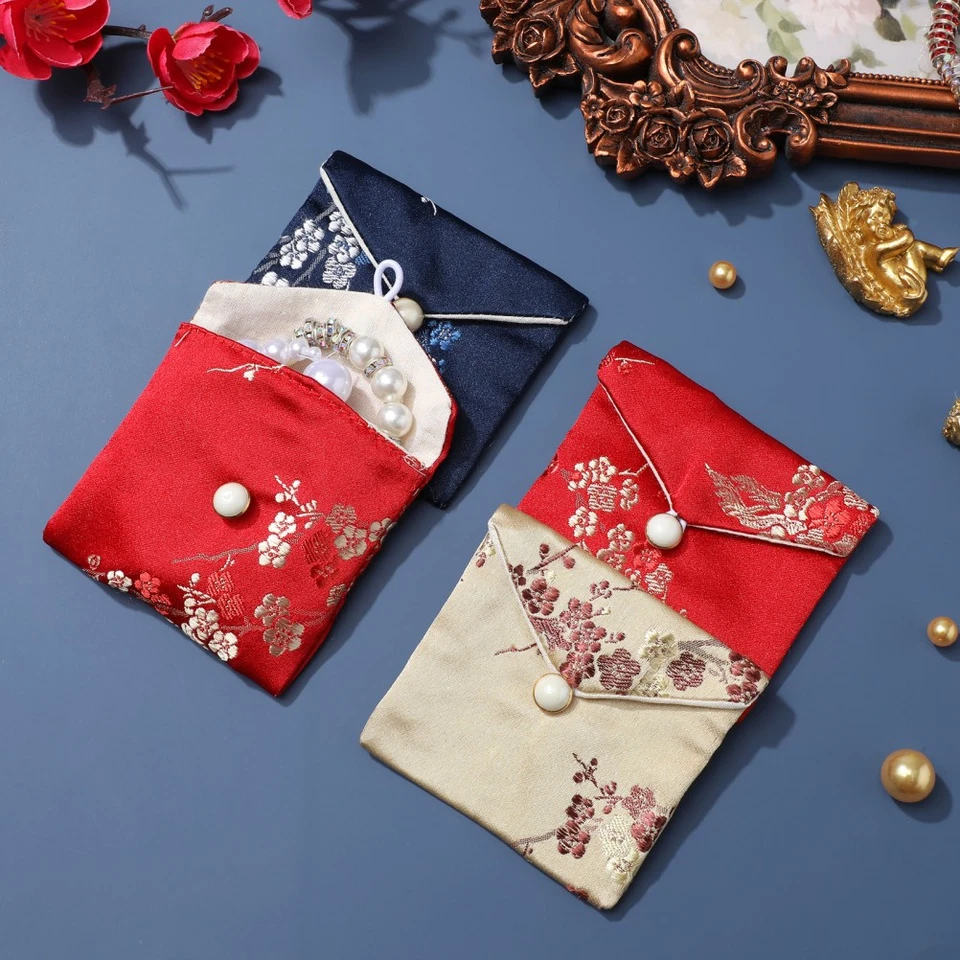 NUOLUX Lot de 12 pochettes en brocart traditionnel chinois, porte-monnaie, - Photo 4/4