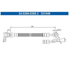 2x Bremsschlauch vorne für KIA Picanto 1 SA | 24561861