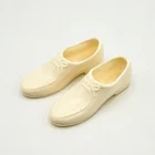 Barbie Ken Shoes Vintage White Squishy Dress Shoes Loafers 1960's Japan C28